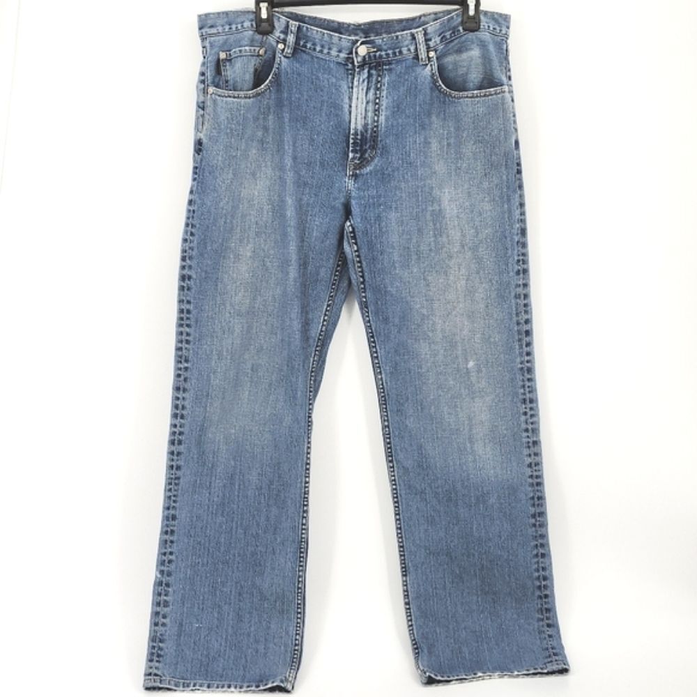 Vintage Structure Premium Denim Jeans Mens 38x32 Straight Leg Y2K 2000s Retro